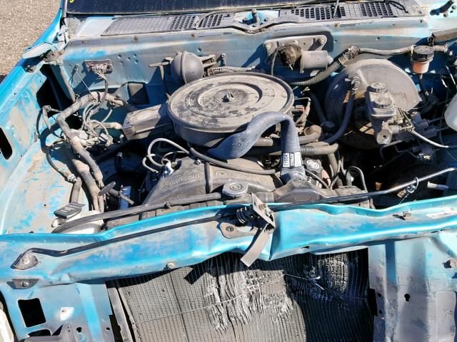 1B7FL26X2TW706115 - 1996 DODGE DAKOTA TEAL photo 7