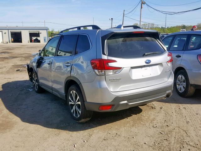 JF2SKAUC2KH445780 - 2019 SUBARU FORESTER L GRAY photo 3