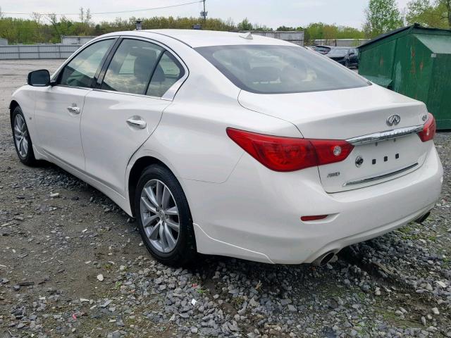 JN1BV7AR3FM405886 - 2015 INFINITI Q50 BASE WHITE photo 3