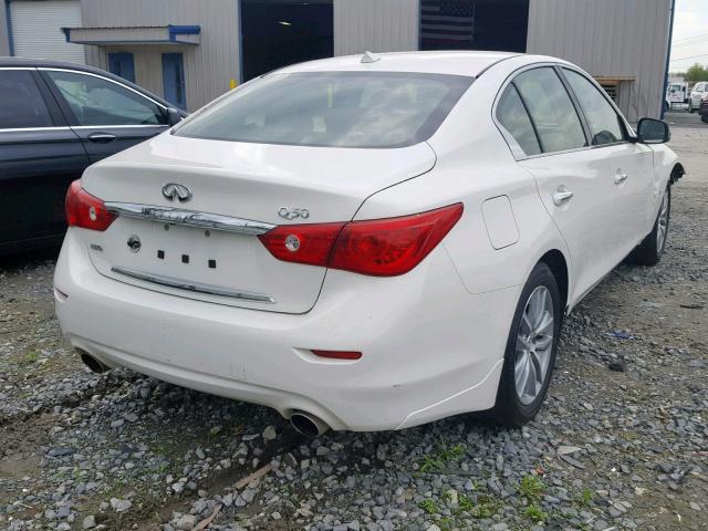 JN1BV7AR3FM405886 - 2015 INFINITI Q50 BASE WHITE photo 4