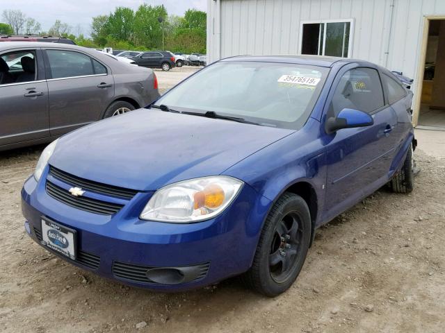 1G1AL15F377201951 - 2007 CHEVROLET COBALT LT BLUE photo 2