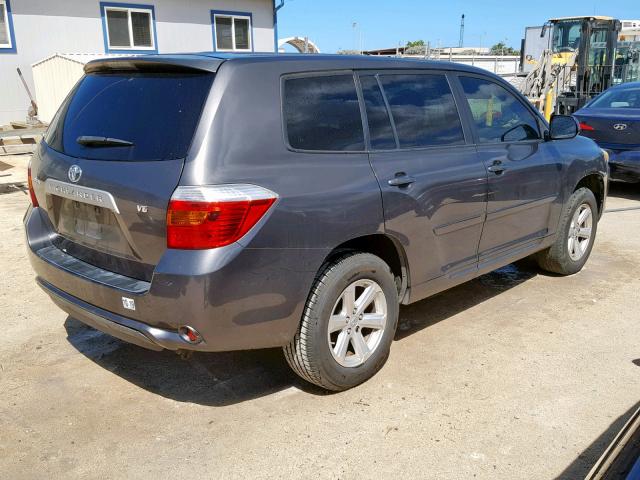 JTEDS41A382067505 - 2008 TOYOTA HIGHLANDER GRAY photo 4