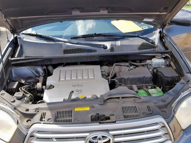 JTEDS41A382067505 - 2008 TOYOTA HIGHLANDER GRAY photo 7