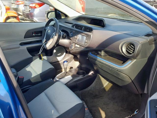 JTDKDTB35D1548372 - 2013 TOYOTA PRIUS C BLUE photo 5