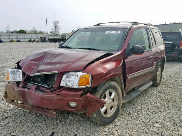 1GKDT13S732123741 - 2003 GMC ENVOY MAROON photo 2