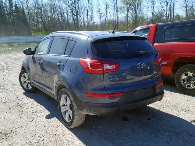 KNDPB3A23C7215507 - 2012 KIA SPORTAGE B BLUE photo 3