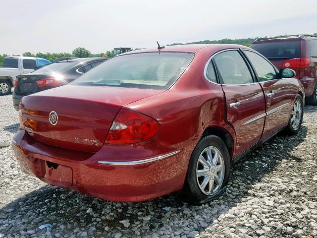 2G4WC582781245121 - 2008 BUICK LACROSSE C MAROON photo 4