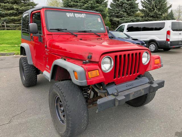 1J4FA49S33P343961 - 2003 JEEP WRANGLER / RED photo 1