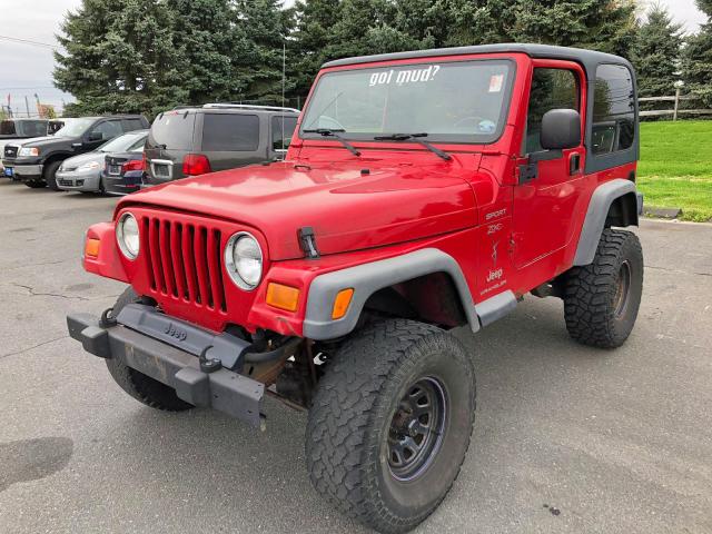 1J4FA49S33P343961 - 2003 JEEP WRANGLER / RED photo 2