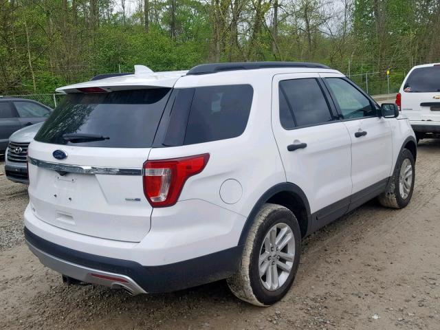 1FM5K8B87GGB03298 - 2016 FORD EXPLORER WHITE photo 4