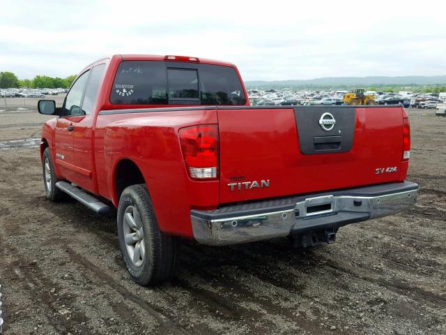 1N6AA0CCXBN301854 - 2011 NISSAN TITAN S RED photo 3