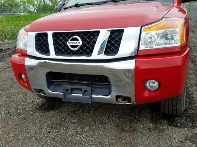 1N6AA0CCXBN301854 - 2011 NISSAN TITAN S RED photo 9