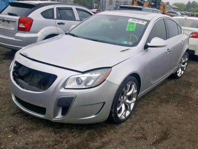 2G4GV5GV9D9167687 - 2013 BUICK REGAL GS SILVER photo 2