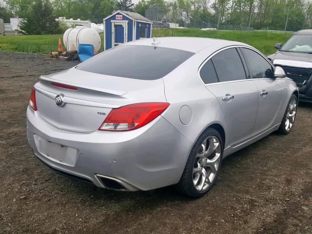 2G4GV5GV9D9167687 - 2013 BUICK REGAL GS SILVER photo 4