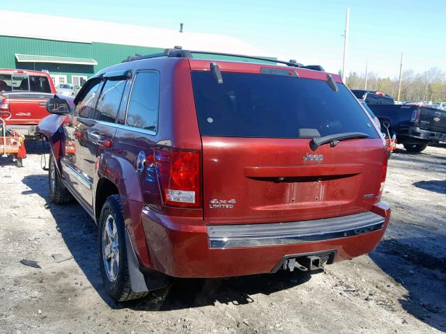 1J8HR58297C577381 - 2007 JEEP GRAND CHER RED photo 3