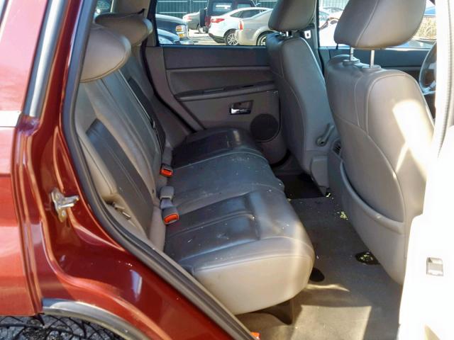 1J8HR58297C577381 - 2007 JEEP GRAND CHER RED photo 6