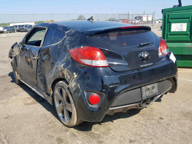 KMHTC6AE8EU196850 - 2014 HYUNDAI VELOSTER T BLACK photo 3