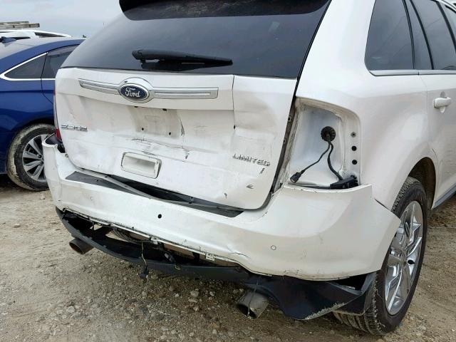 2FMDK3KC5CBA90605 - 2012 FORD EDGE LIMIT WHITE photo 9