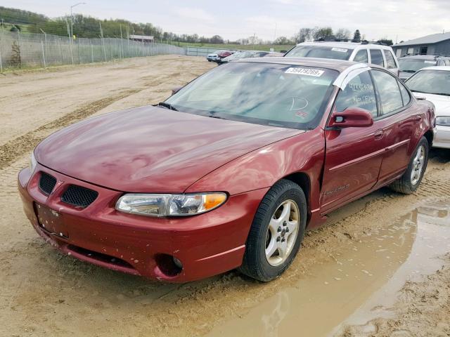 1G2WK52J72F242862 - 2002 PONTIAC GRAND PRIX RED photo 2