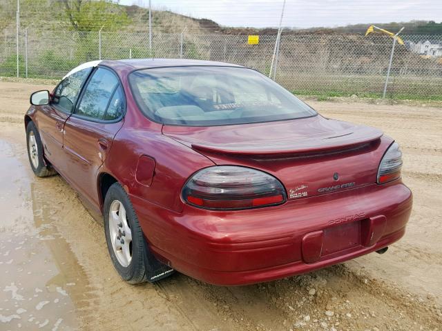 1G2WK52J72F242862 - 2002 PONTIAC GRAND PRIX RED photo 3