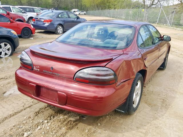 1G2WK52J72F242862 - 2002 PONTIAC GRAND PRIX RED photo 4