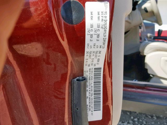 1J8HG58208C110969 - 2008 JEEP COMMANDER MAROON photo 10