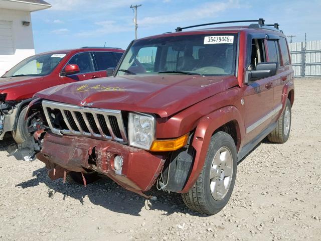 1J8HG58208C110969 - 2008 JEEP COMMANDER MAROON photo 2