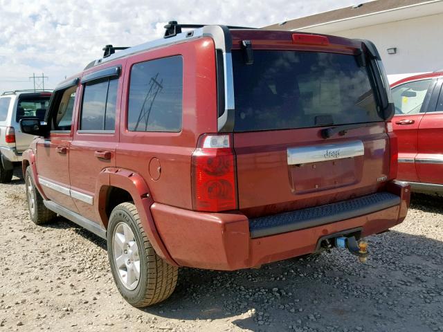 1J8HG58208C110969 - 2008 JEEP COMMANDER MAROON photo 3