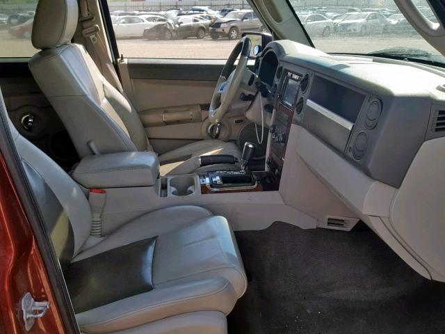 1J8HG58208C110969 - 2008 JEEP COMMANDER MAROON photo 5