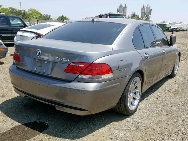 WBAHL83516DT06543 - 2006 BMW 750 I GRAY photo 4