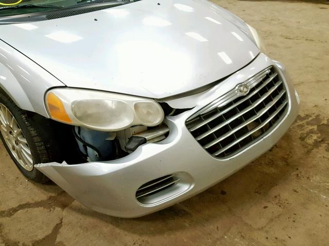 1C3EL46X54N402294 - 2004 CHRYSLER SEBRING LX SILVER photo 10