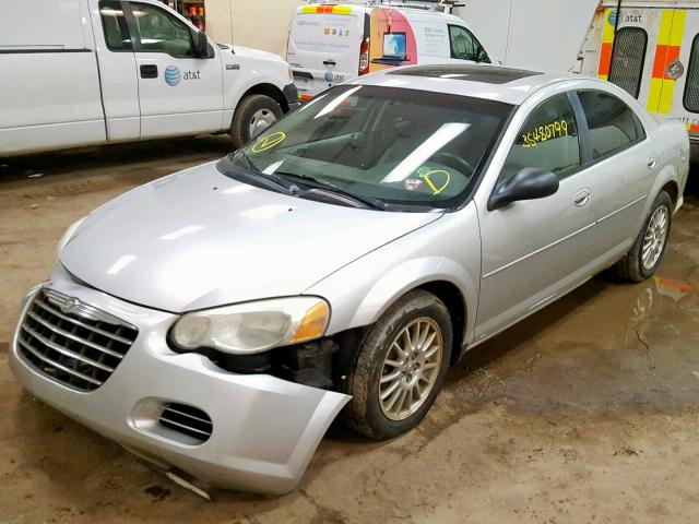 1C3EL46X54N402294 - 2004 CHRYSLER SEBRING LX SILVER photo 2