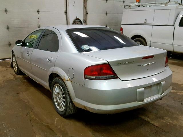 1C3EL46X54N402294 - 2004 CHRYSLER SEBRING LX SILVER photo 3