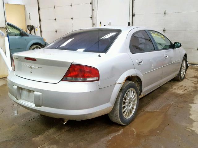 1C3EL46X54N402294 - 2004 CHRYSLER SEBRING LX SILVER photo 4