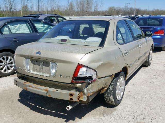 3N1CB51A62L553157 - 2002 NISSAN SENTRA GXE GOLD photo 4