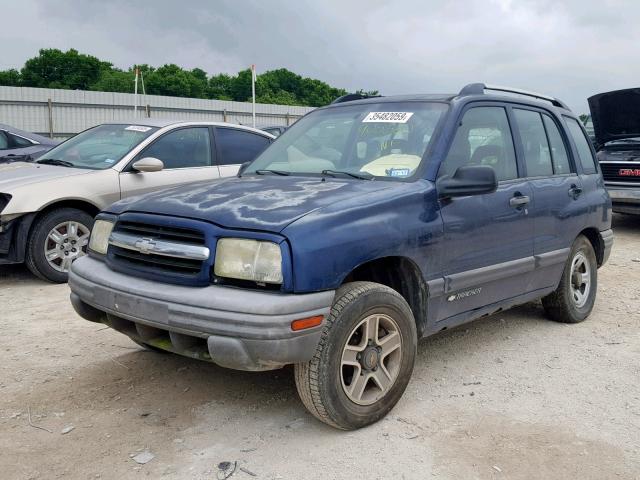 2CNBE13C726905380 - 2002 CHEVROLET TRACKER BLUE photo 2