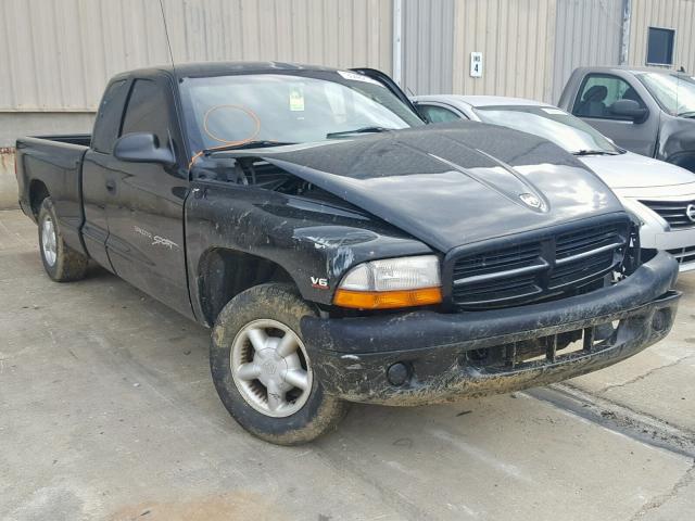 1B7GL22X8YS507398 - 2000 DODGE DAKOTA BLACK photo 1