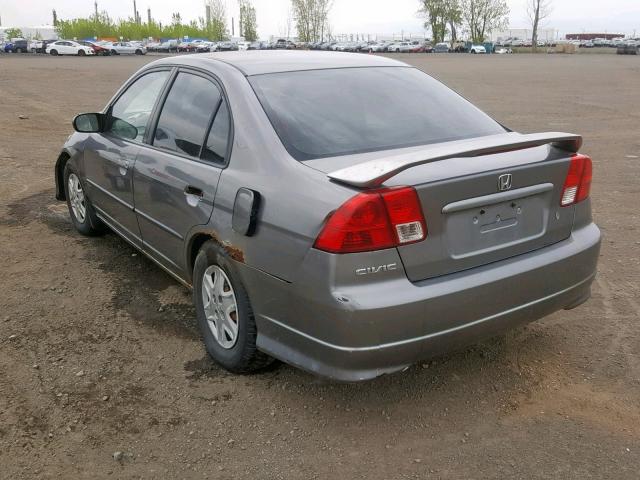 2HGES15414H939209 - 2004 HONDA CIVIC DX GRAY photo 3