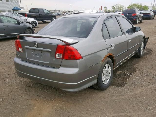 2HGES15414H939209 - 2004 HONDA CIVIC DX GRAY photo 4