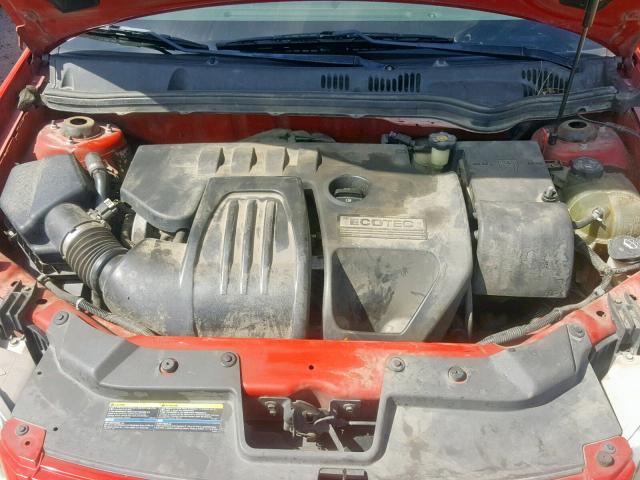 1G2AL15F477380772 - 2007 PONTIAC G5 RED photo 7