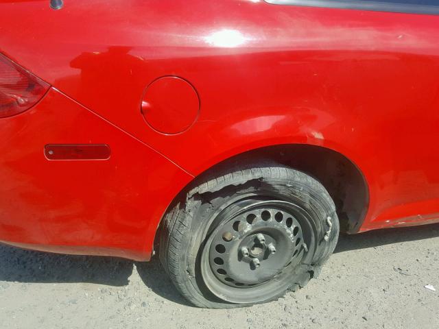 1G2AL15F477380772 - 2007 PONTIAC G5 RED photo 9