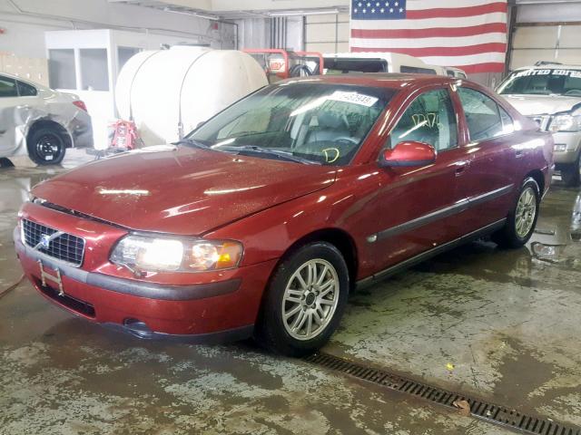 YV1RS61T932252913 - 2003 VOLVO S60 MAROON photo 2