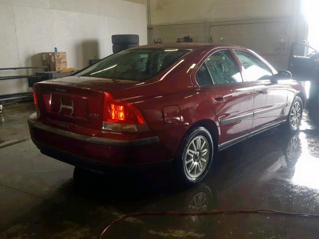 YV1RS61T932252913 - 2003 VOLVO S60 MAROON photo 4