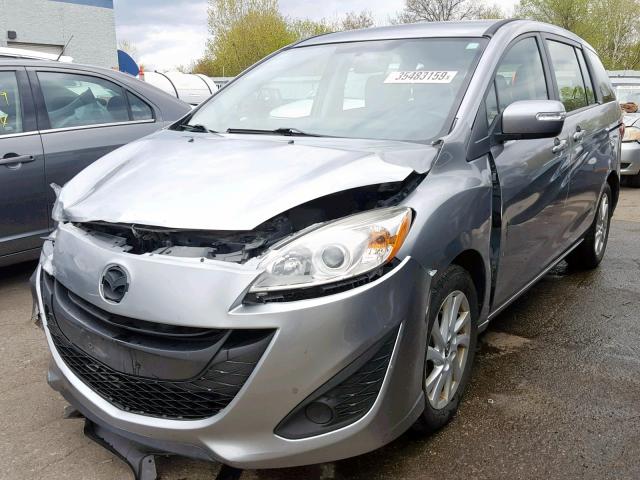 JM1CW2BL1D0145892 - 2013 MAZDA 5 SILVER photo 2