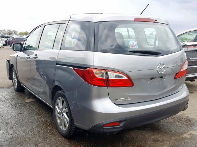 JM1CW2BL1D0145892 - 2013 MAZDA 5 SILVER photo 3