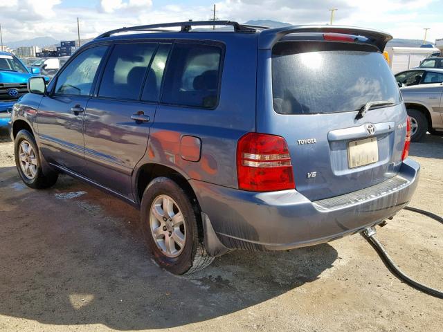 JTEGF21A920030998 - 2002 TOYOTA HIGHLANDER GRAY photo 3