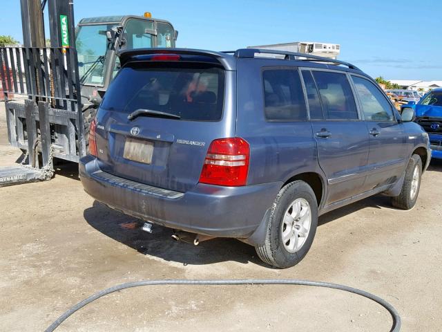 JTEGF21A920030998 - 2002 TOYOTA HIGHLANDER GRAY photo 4