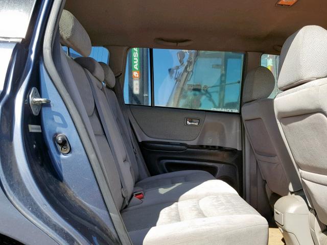 JTEGF21A920030998 - 2002 TOYOTA HIGHLANDER GRAY photo 6