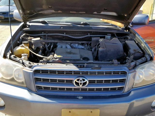 JTEGF21A920030998 - 2002 TOYOTA HIGHLANDER GRAY photo 7