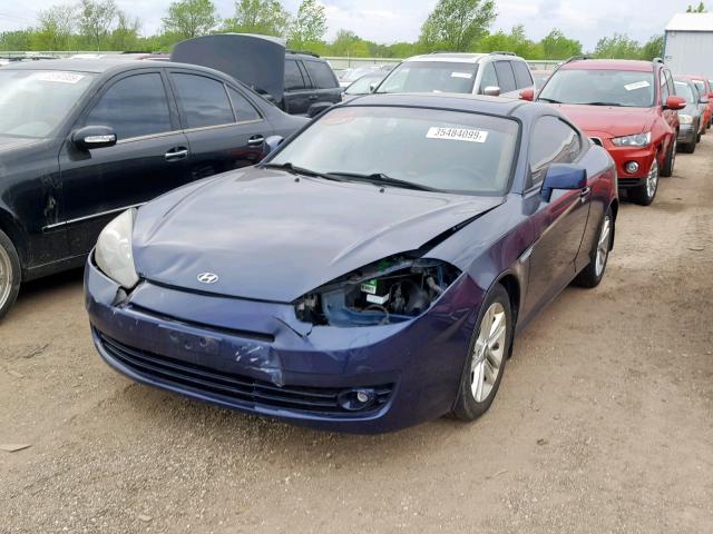 KMHHM66D07U261745 - 2007 HYUNDAI TIBURON GS BLUE photo 2